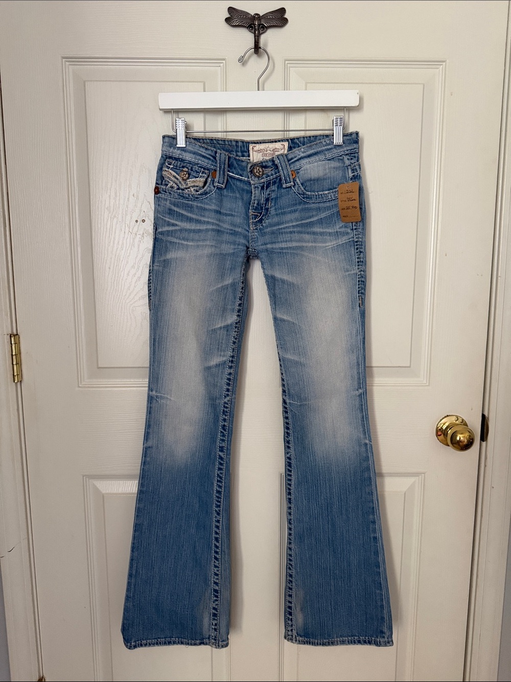 1226 Buckle Big Star Liv Ultra low rise Flare Jeans 25 (26x31) Flap Pockets